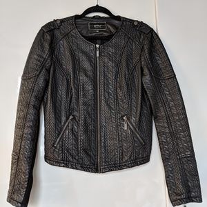 BNCI by Black Noir Vegan Leather Jacket in Black